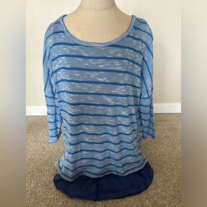 Blue double layer tunic by Cubism
